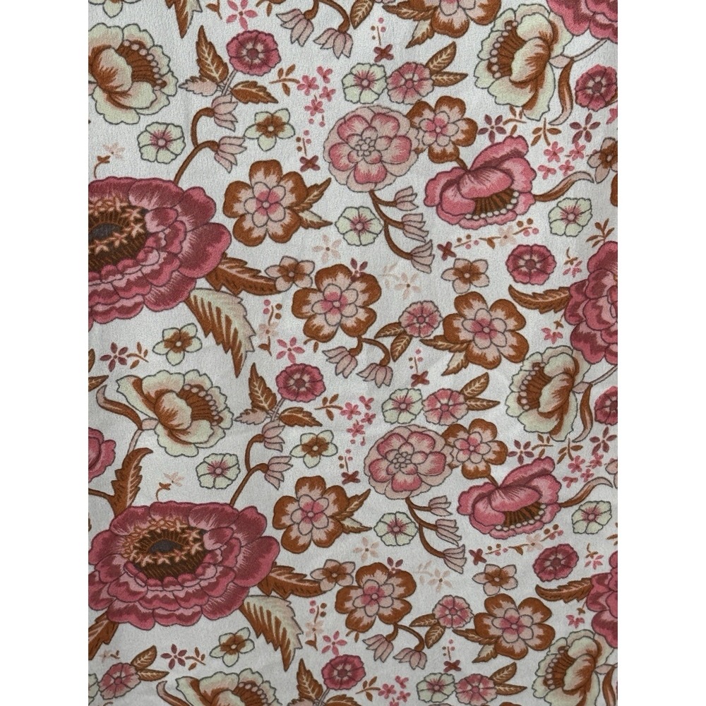 Pink Floral Spaghetti Strap Sundress XL Ruffle Hem Adjustable - Picture 7 of 8